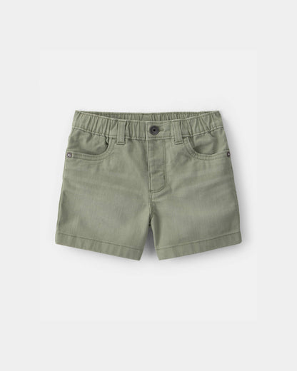 Carter's Uşaq Twill Elastikli Şortlar - Zeytun