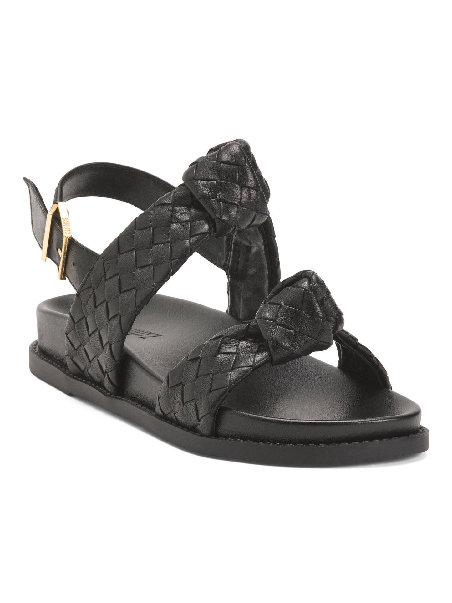 SCHUTZ Made In Brazil Dəri Kareena Knot İdman Düz Ayaqqabısı