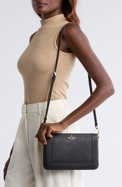 Kate Spade New York Lena Pebbled Dəri Çəpərəz Çantası