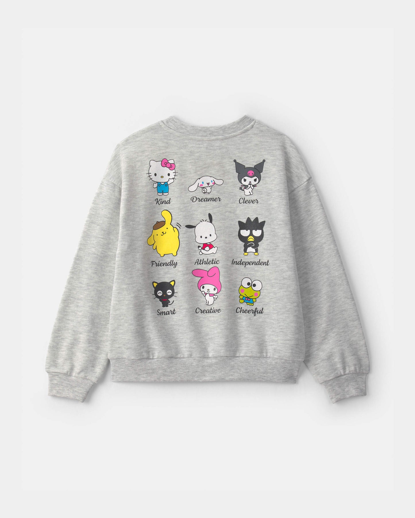 OshKosh B'gosh Qız Hello Kitty® Fransız Trikotaj Pulover Huddi - Boz