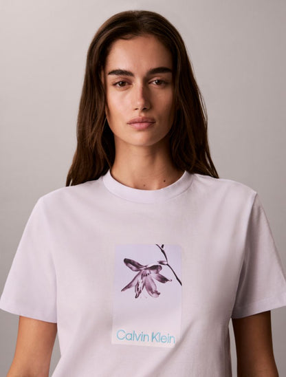 Calvin Klein Çiçəkli Fotoqrafiya Qrafik Klassik Köynək