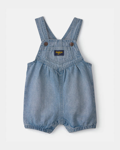Carter's Uşaq Qız Vintage Tərz Denim Qısaltılmış Salopet - Orta Rəngdə