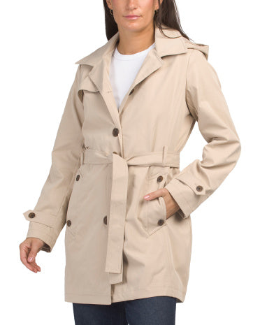 WEATHERPROOF Tək Düyməli Başlıqlı Trençkot