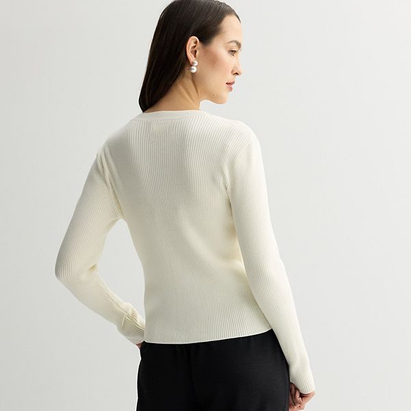 Nine West Qadın Fitləşdirilmiş Ribli Rib Yaxası Sculpt Kardiqan