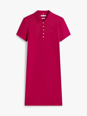 Tommy Hilfiger Classic Fit Uzadılmış Pambıq Polo Geyim, İtalyan Şarabı