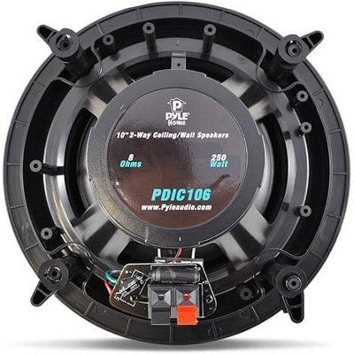 Pyle 10" Tavan Montan Dinamikləri - 2 Yollu Tam Diapazon Səs Stereo Dinamik Audio Sistemi Elektronik Krossoverli