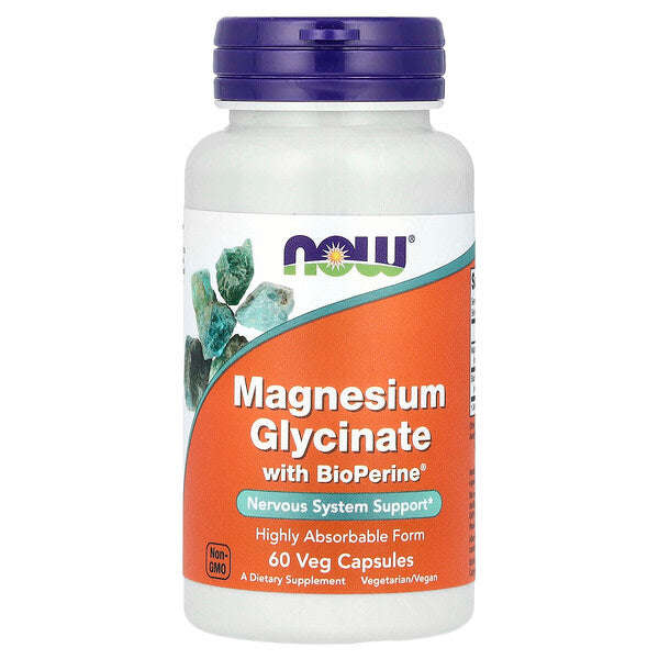 Now Foods Maqnesium Glisinati Bioperinlə 60 Vegetarian Kapsul YoxYox