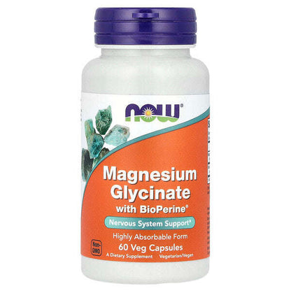 Now Foods Maqnesium Glisinati Bioperinlə 60 Vegetarian Kapsul YoxYox