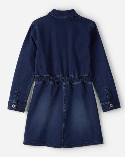 OshKosh B'gosh Qız Tünd Mavi Cins Uzun Kollu Geyim