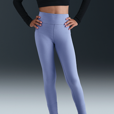 Nike One Big Qız Uşaq Dri-FIT Yüksək Bel Leggings