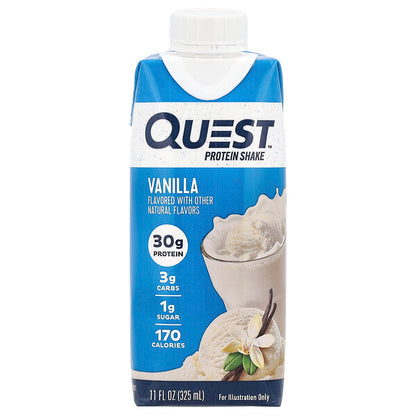 Quest Nutrition Protein Shake Vanil 4 Paket 11 Fl Oz 325 Ml
