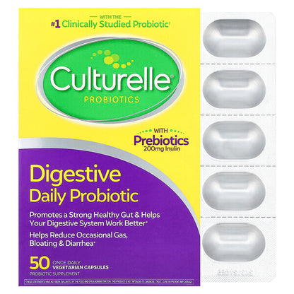 Culturelle Probiotics Digestive Daily Probiotic 50 Vegetarian Kapsul