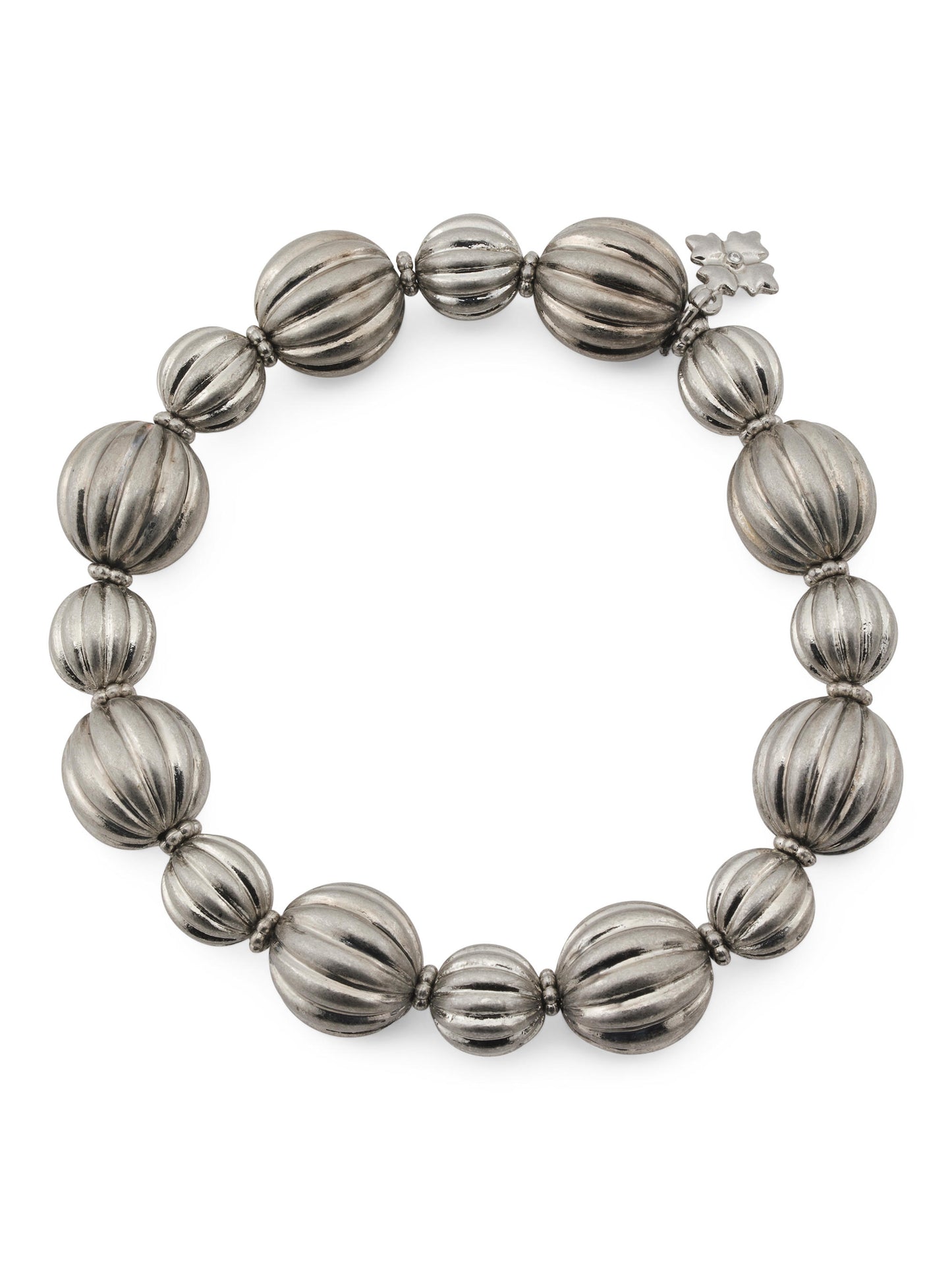 Scalloped Bead Stretch Bracelet