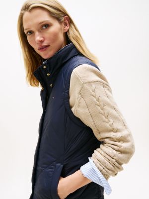 Tommy Hilfiger Yastan Astarlanmış Jilet, Tünd Mavi