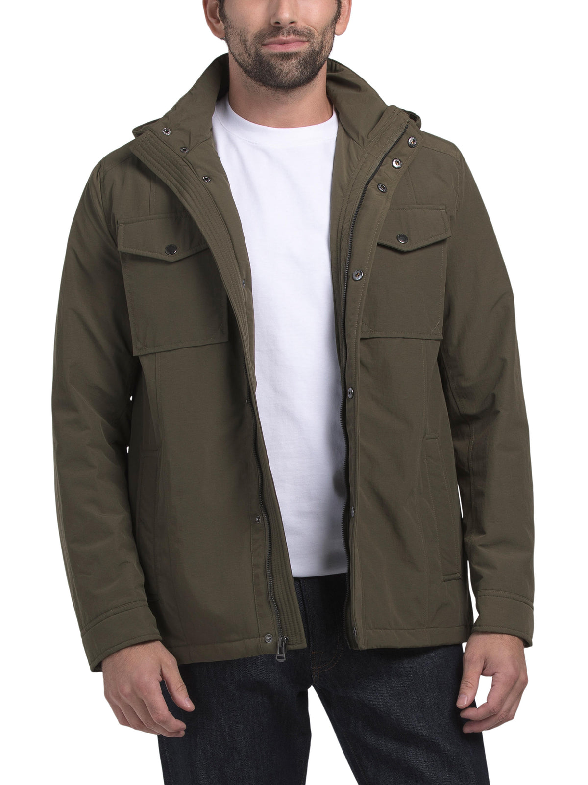COLE HAAN Durable Hooded Field Jacket Qadın Gödəkçəsi