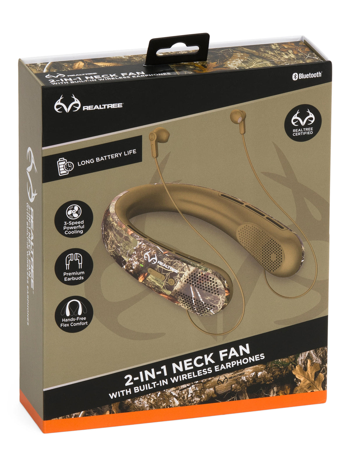 REAL TREE 2-in-1 Boyun Ventilyatoru Yerləşdirilmiş Simsiz Qulaqcıqları ilə