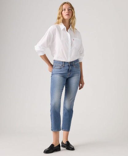 Levi's Qadın Klassik Orta Bel Ayakkabı Diz Düz Paça Cins