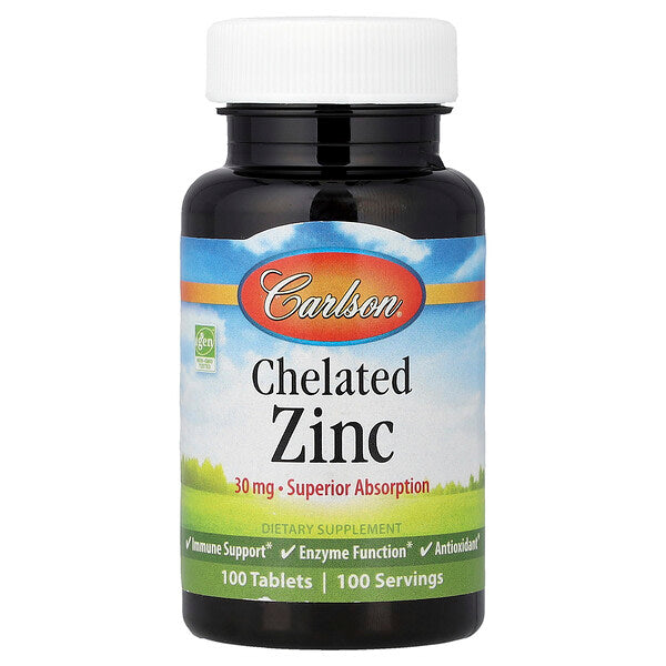 Carlson Chelated Zinc 30 Mg 100 Tablet