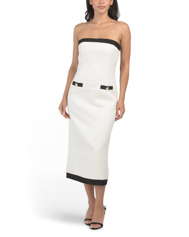 WALTER BAKER Janeil Tweed Midi Geyimi