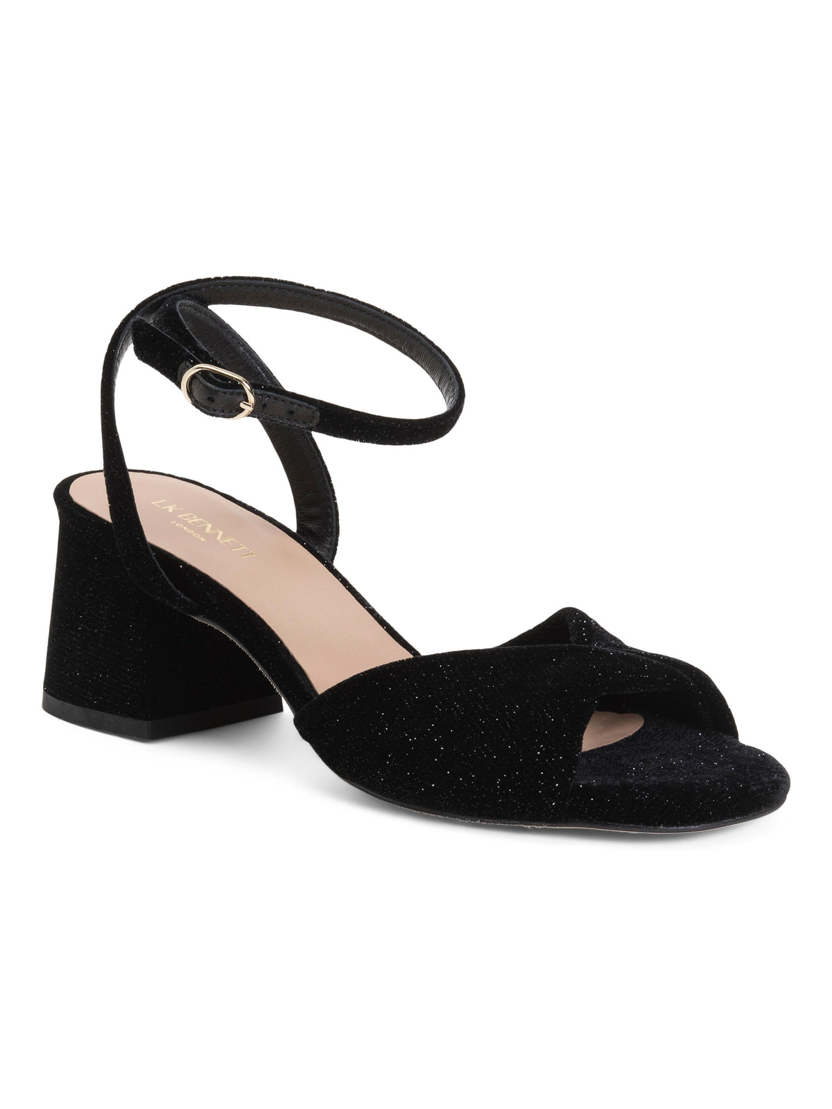 LK BENNETT Made In Spain Joelle Twist Block Heel Formal Sandals