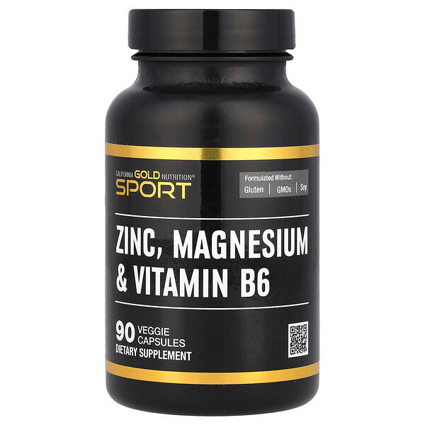 California Gold Nutrition Sport Çinko Maqnezium B6 Vitamini 90 Bitki Kapsulu