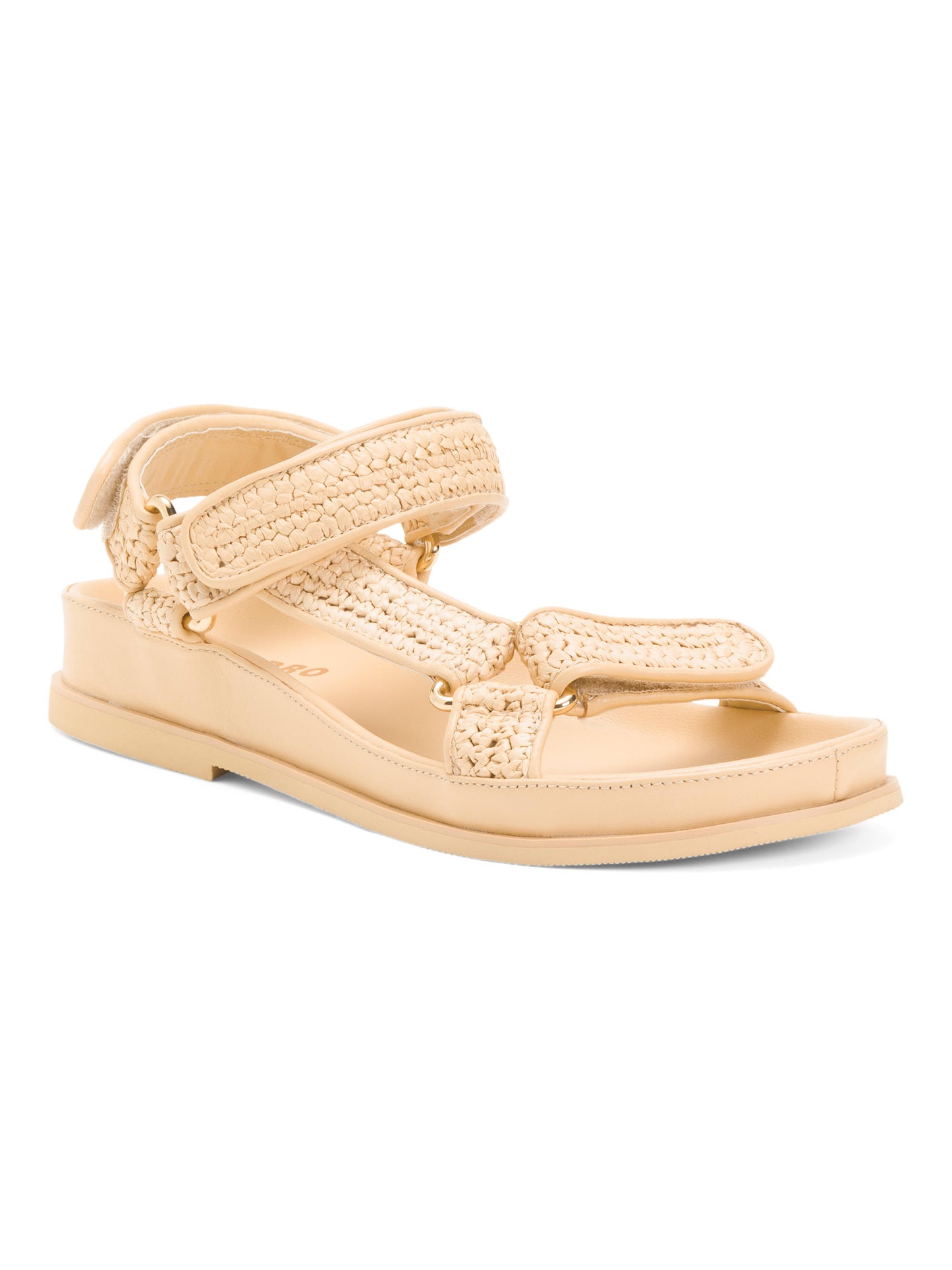 SANDRO Raffia Düz Sandal