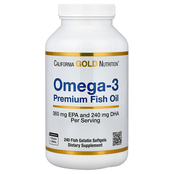 California Gold Nutrition Omega-3 Premium Balıq Yağı 240 Balıq Jelatini Softgel