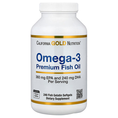 California Gold Nutrition Omega-3 Premium Balıq Yağı 240 Balıq Jelatini Softgel