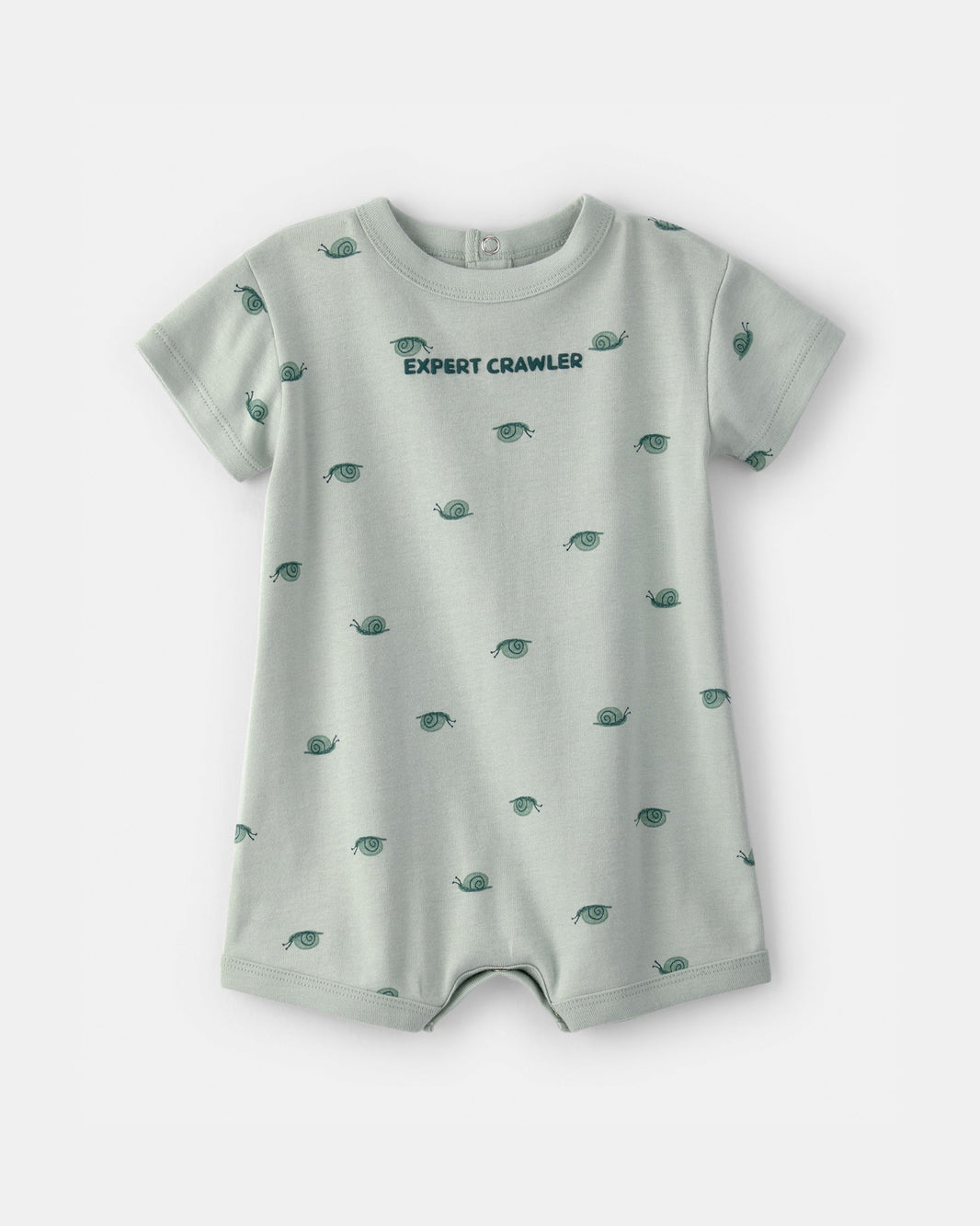 Carter's Oğlan Uşaq 'Expert Crawler' Salyangoz Qısa Səkili Romper - Yaşıl