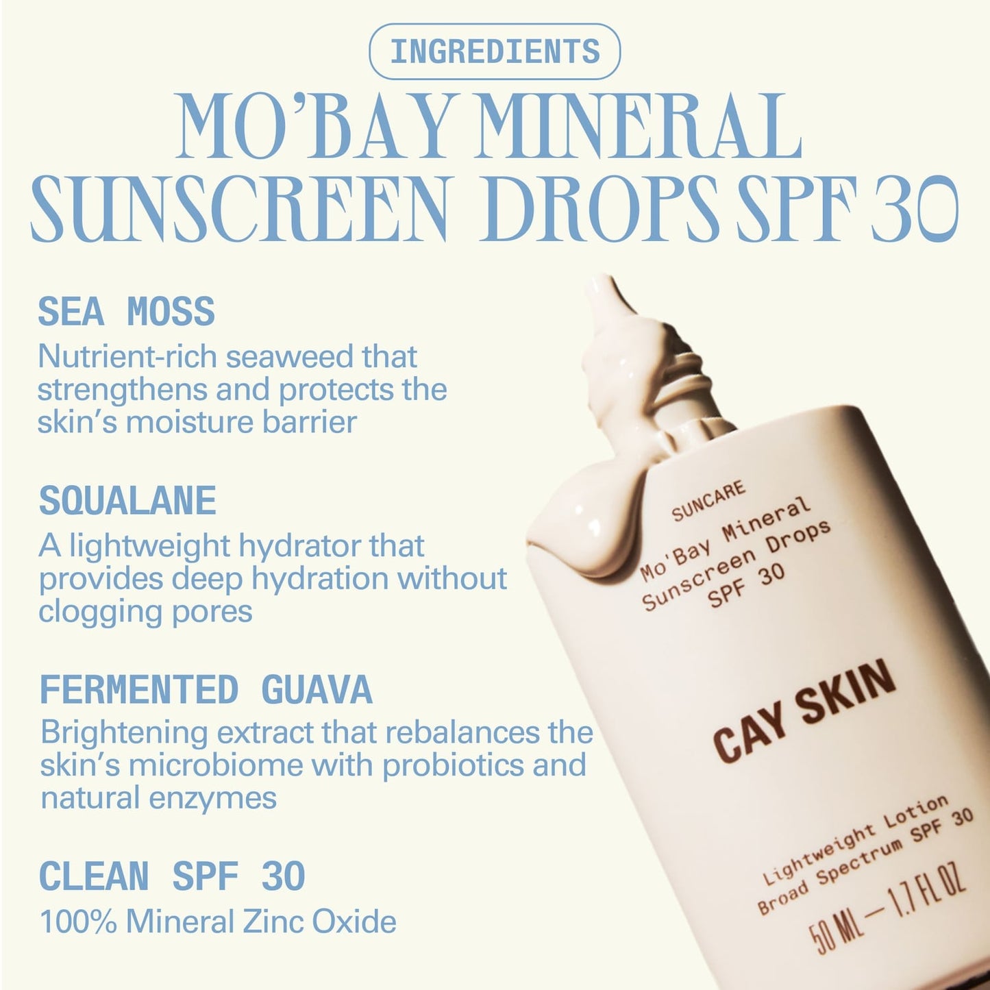 CAY SKIN Mo'Bay Mineral Günəş Kremi Damcıları SPF 30