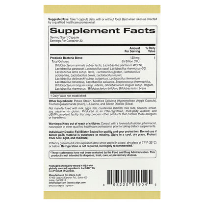 California Gold Nutrition Lactobif 65 Probiotiklər 30 Bitki Kapsulu