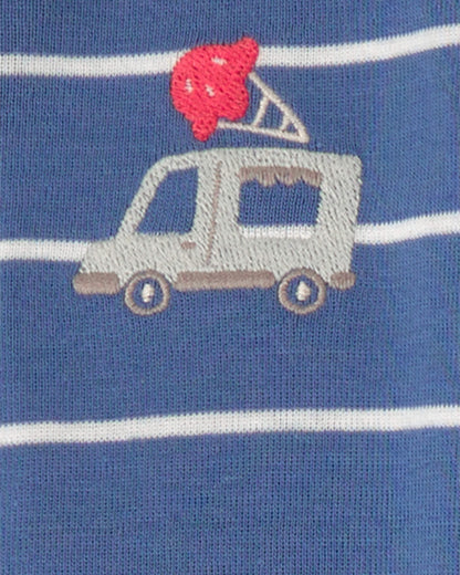 Carter's Uşaq 2-Paket Dondurma Maşını 100% Pamuk Rahat Oturan 1-Parçalı Pijama - Mavi/Fil Dişi