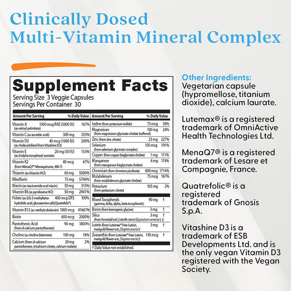 Doctor's Best Multi Vitamin Mineral Complex 90 Veggie Kapsula