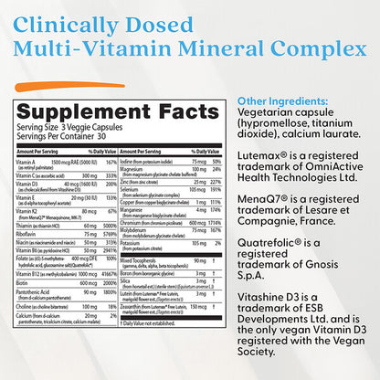 Doctor's Best Multi Vitamin Mineral Complex 90 Veggie Kapsula
