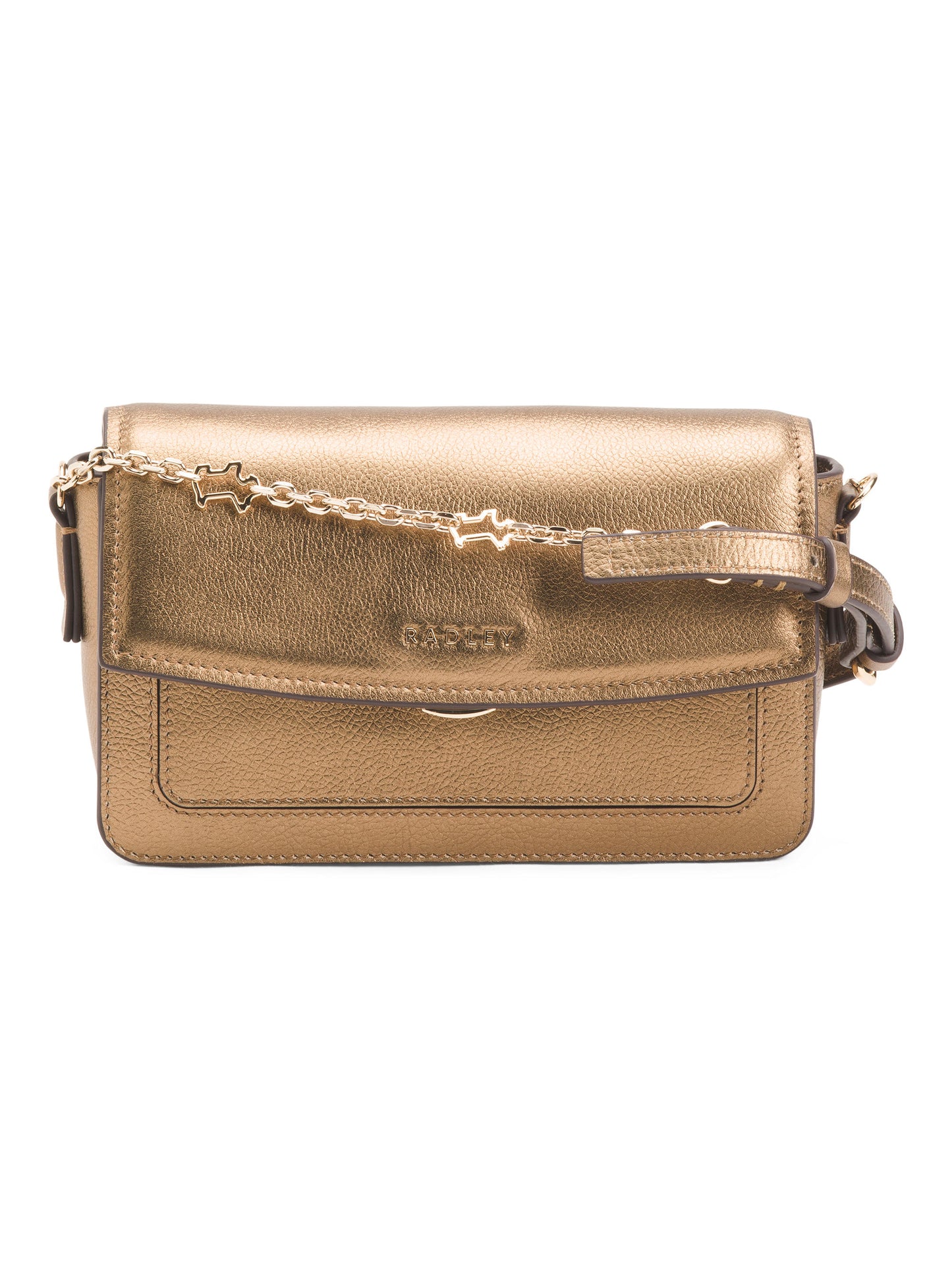 RADLEY LONDON Leather Albert Road Metallic Mini Flapover Crossbody