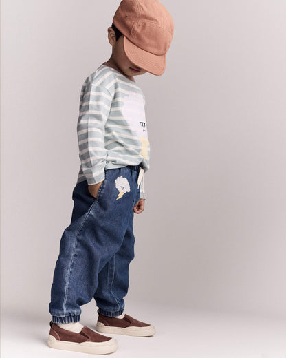 Carter's Toddler 'Splish, Splash' Cins Jogger Şalvarı - Mavi