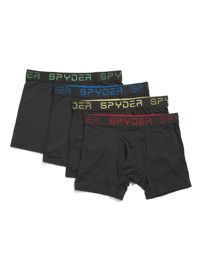SPYDER 4-Pack Toxuculuq Buz Soyuducu Boxer Briefs