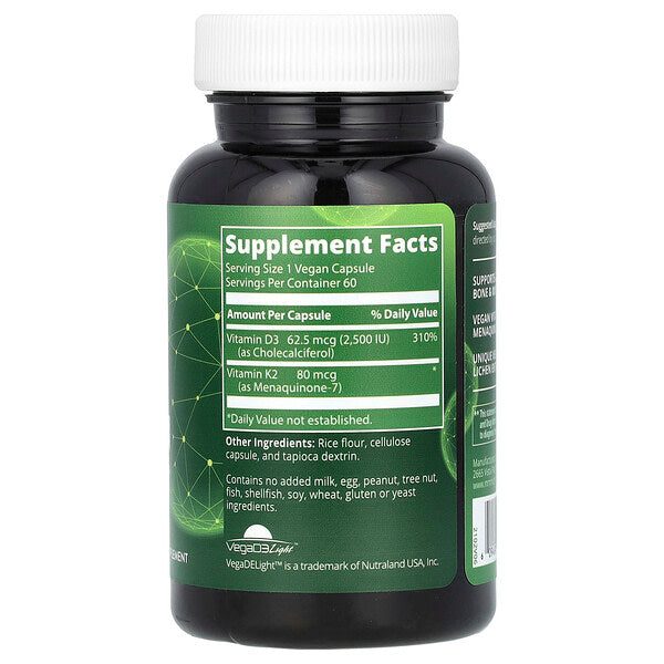 MRM Nutrition Vegan D3 K2 Vitamini 60 Veqan Kapsul