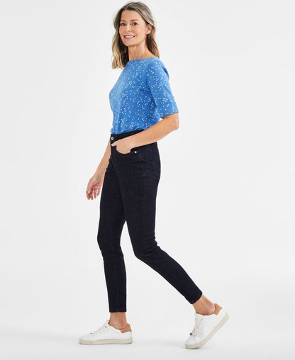 Style &amp; Co Qadın Orta Bel Əyrisi Dar Cins