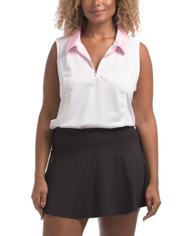 NANETTE LEPORE Fermuarlı Polo Tank Top YoxYox