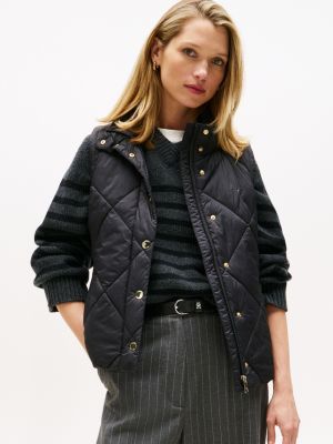 Tommy Hilfiger Yasdıqlı Stəgan Jilet, Qara