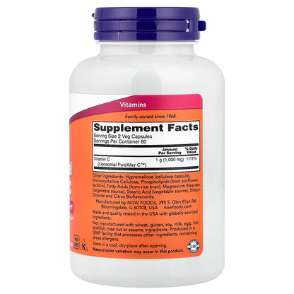 Now Foods Liposomal Vitamin C 120 Bitki Kapsulu 500mg
