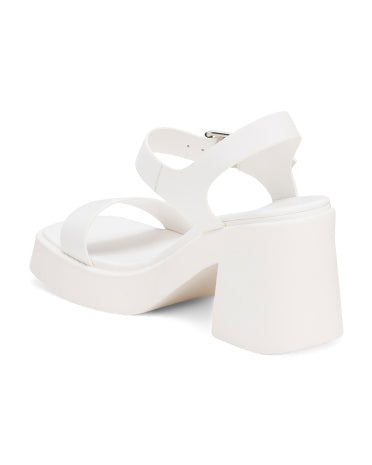 STEVE MADDEN Leather Kaylor Platformalı Topuqlu Sandal