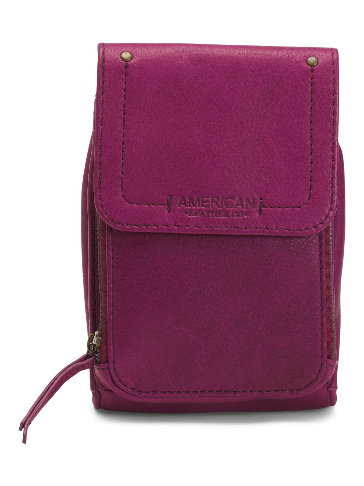 AMERICAN LEATHER CO. Süet Düz RFID Zəncirlə Çanta
