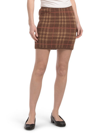EN SAISON Parker Tartan Örgü Ətək