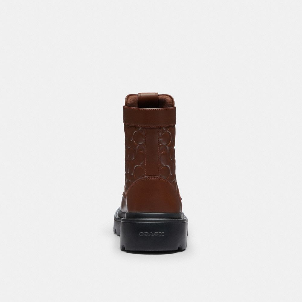 Coach Combat Boot In Signature Leather