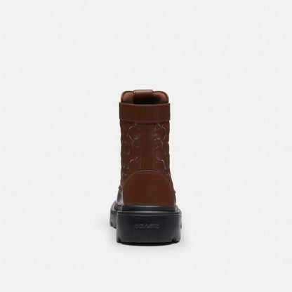Coach Combat Boot In Signature Leather