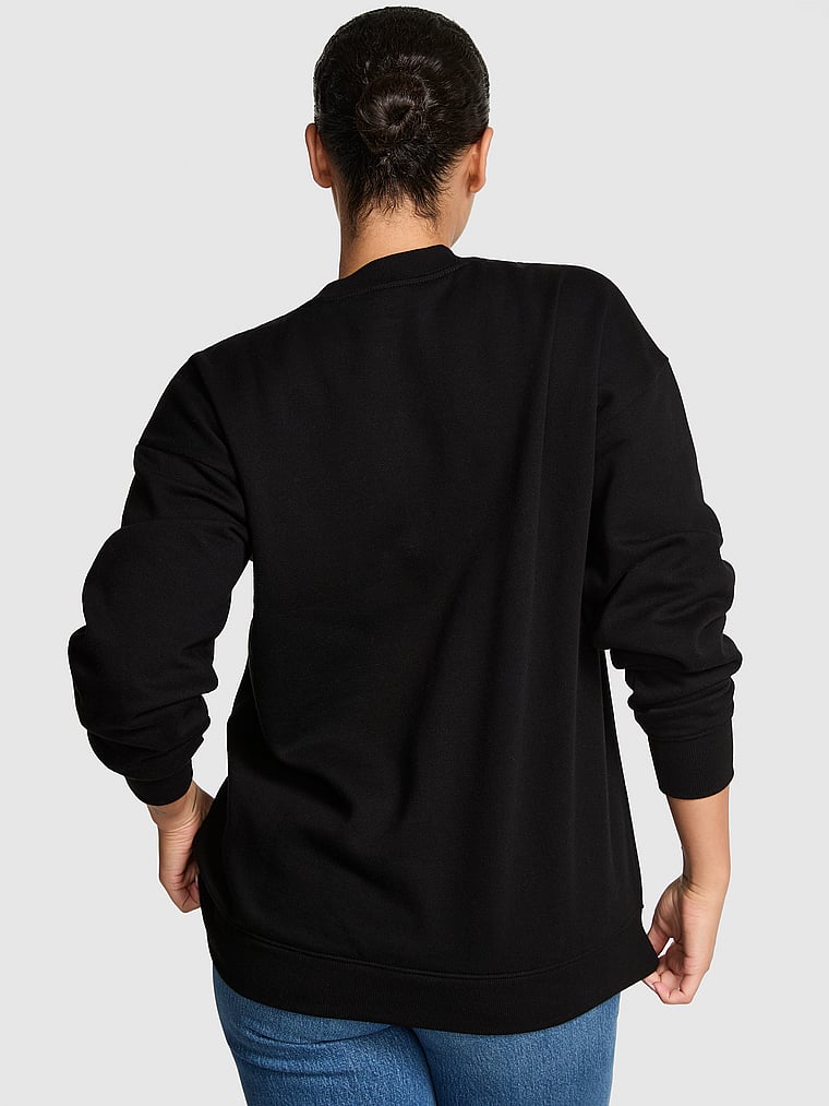 PINK Campus Fleece™ Oversize Crew Bluzu