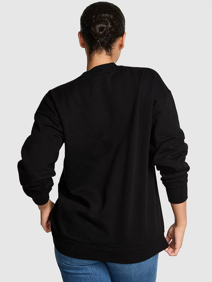PINK Campus Fleece™ Oversize Crew Bluzu