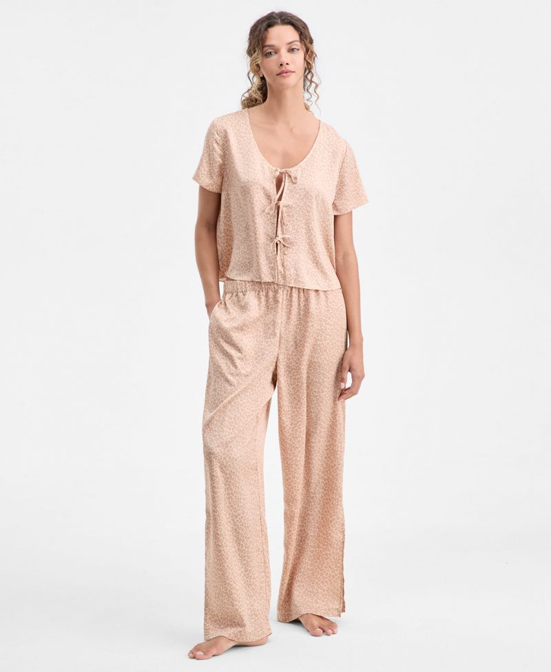 State of Day Qadın Crepe de Chine 2-Parçalı Qısa Kollu Pijama Dəsti